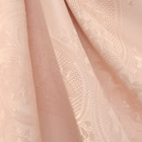 Nappe Jacquard Damassé Fleurs Saumon - Ribes y Casals