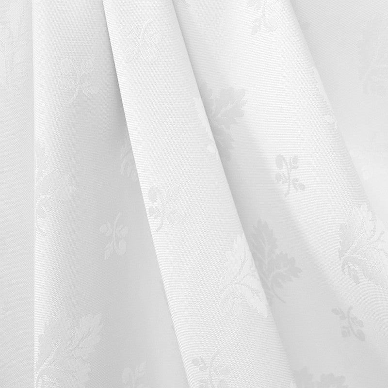 Nappe Jacquard Damassé Feuilles Blanc - Ribes y Casals