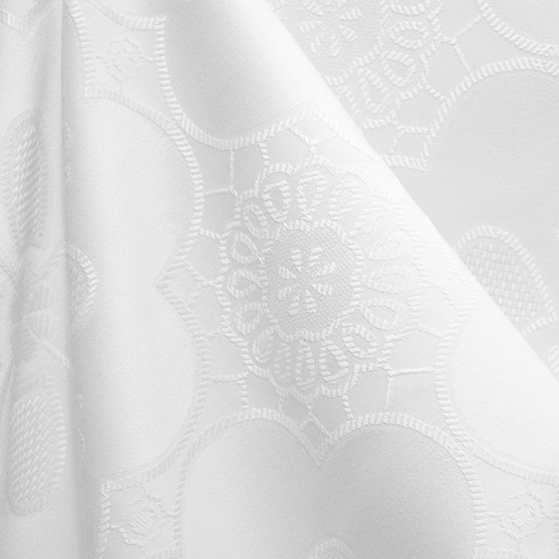 Nappe Jacquard Damassé Trèfle Blanc - Ribes y Casals