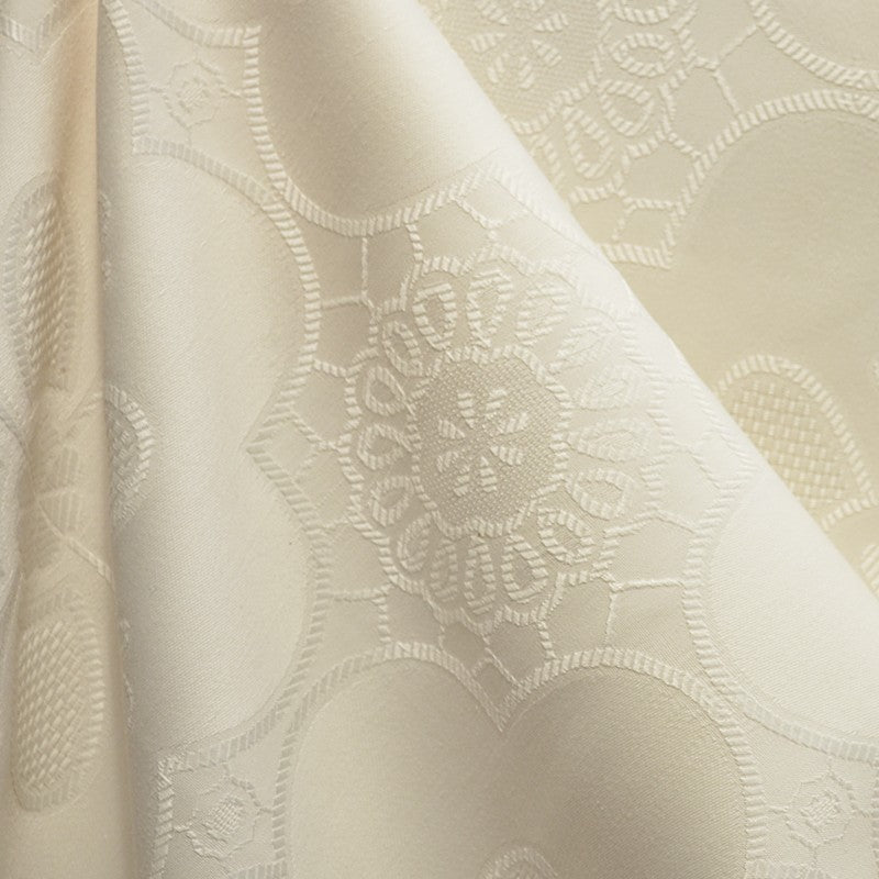 Nappe Jacquard Damassé Trèfle Écru - Ribes y Casals