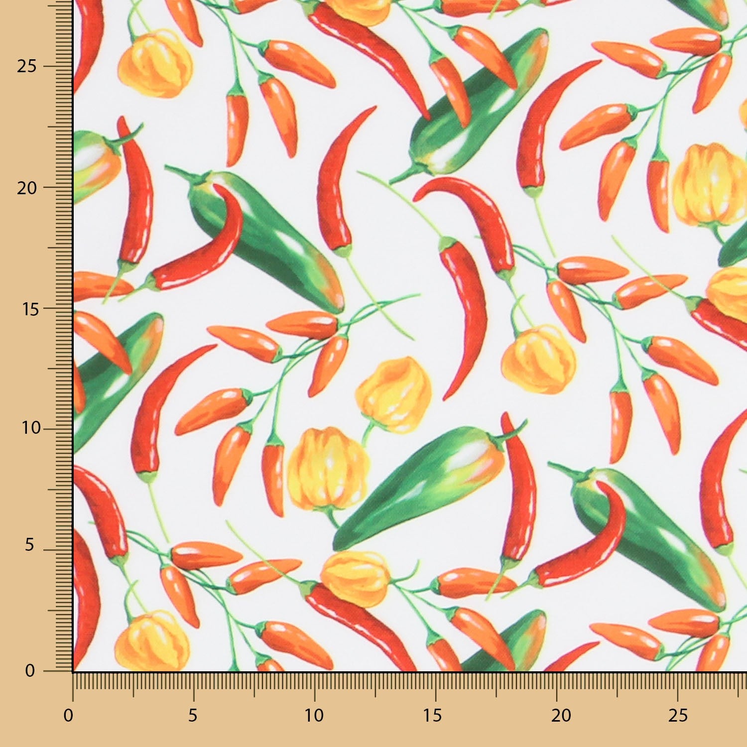 Nappe Poivrons Chili Écru - Ribes y Casals