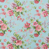 Nappe Fleurs Crétonnes Turquoise - Ribes y Casals