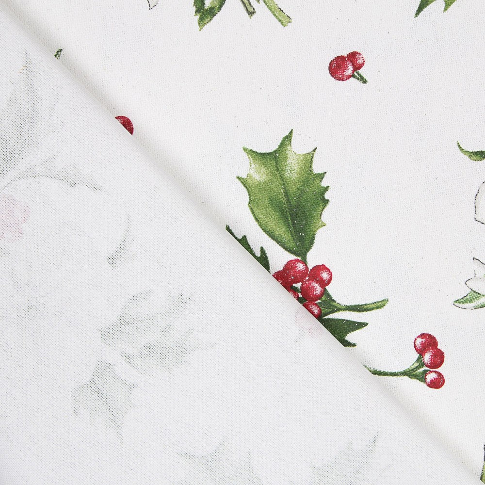 Tissu Noël Houx Pailleté - Ribes y Casals