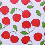 Tissu Enduit Cerises Fond Blanc - Ribes y Casals