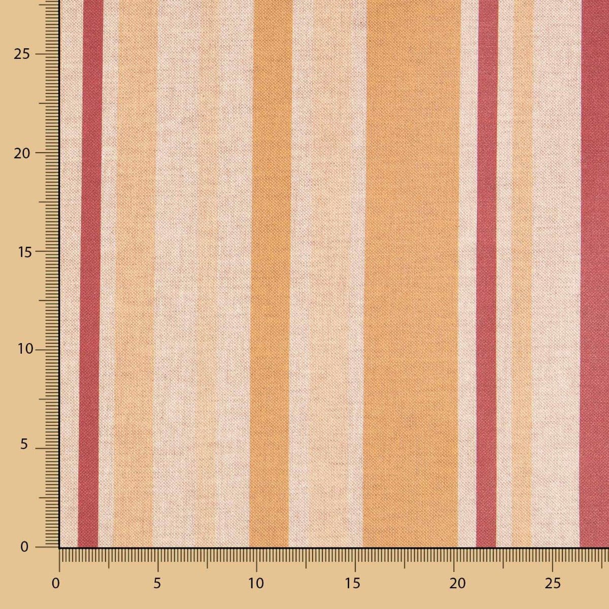 Nappe anti-tâches Aramis Multi-rayures Ocre - Ribes y Casals