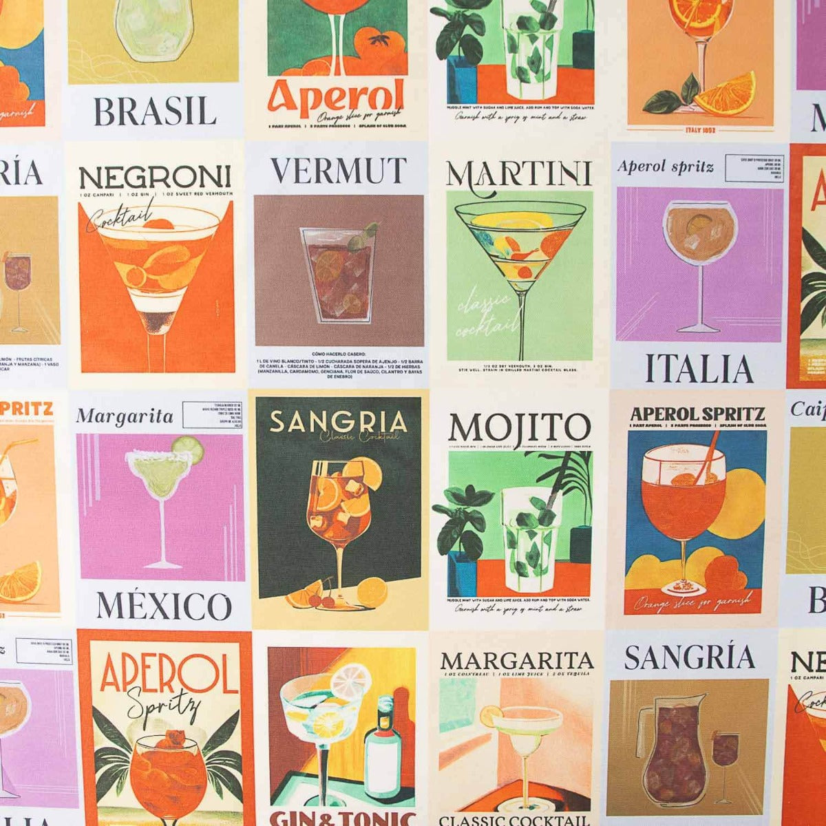 Tissu multicolore pour nappes de cocktail - Ribes y Casals