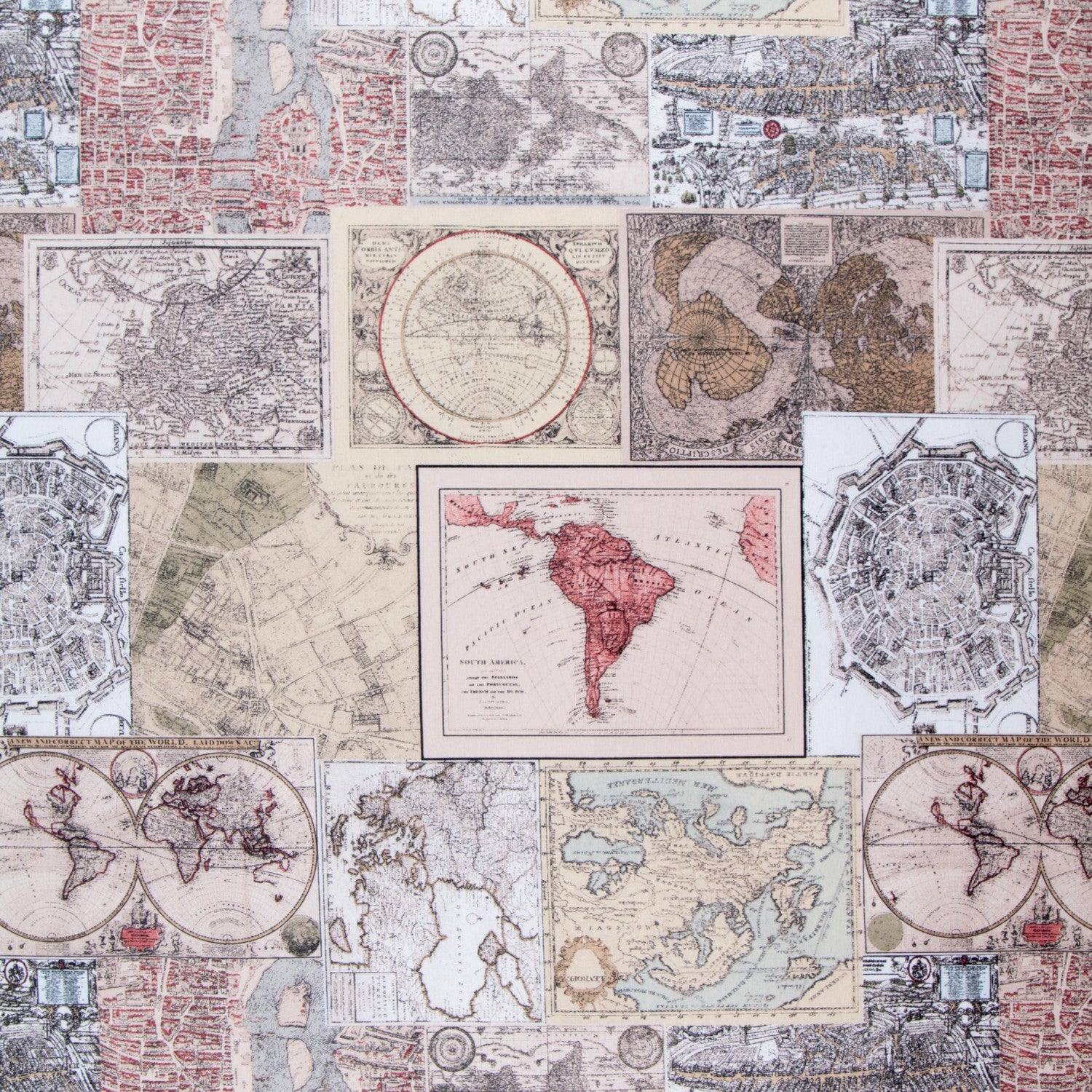 Nappe Anti-Tâche Mappemonde Beige - Ribes y Casals