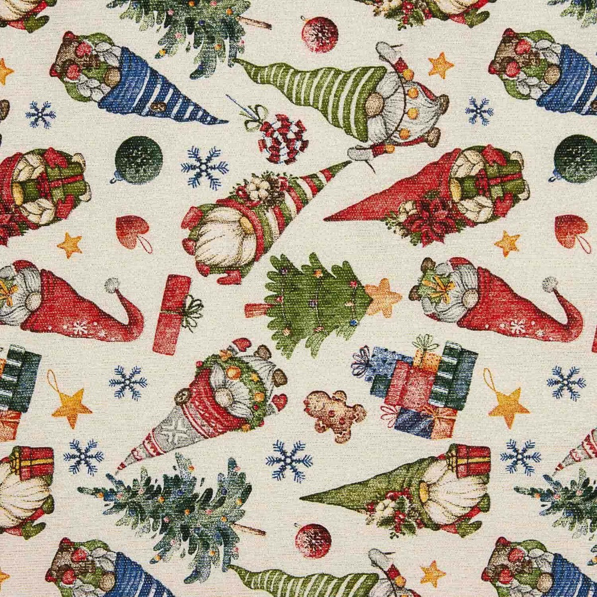 Lurex Gnomes Christmas Ready Made Table nappes 270cm x 150cm - Ribes y Casals
