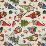 Lurex Gnomes Christmas Ready Made Table nappes 270cm x 150cm - Ribes y Casals