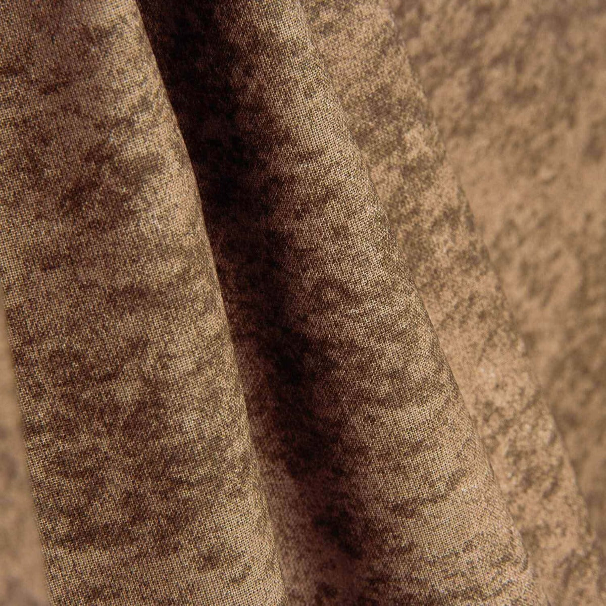 Popeline de coton marbrée Marron Choco - Ribes y Casals