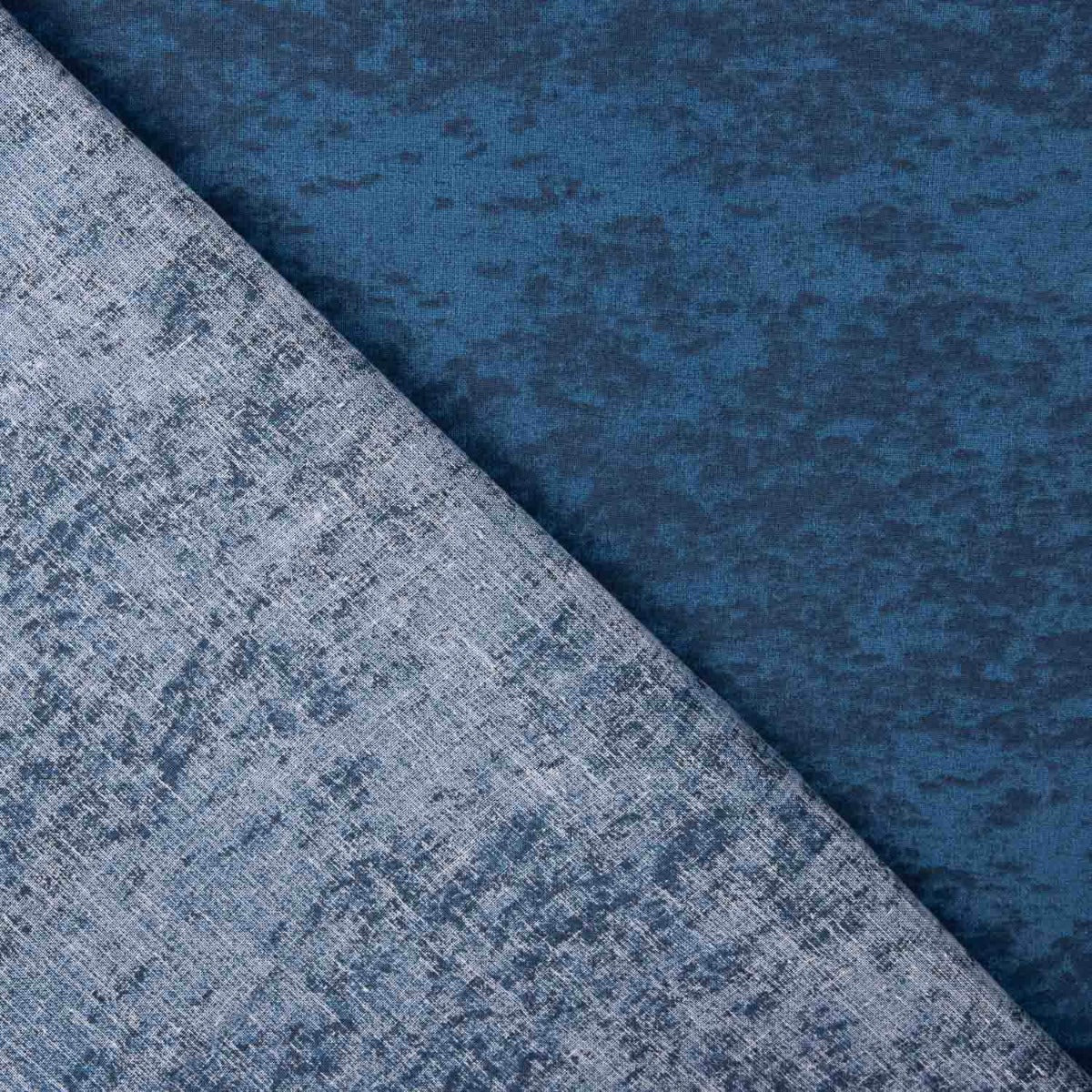 Popeline Patchwork Marbré Marine - Ribes y Casals