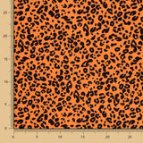 Terciopelo Lycra Leopardo Naranja - Ribes y Casals