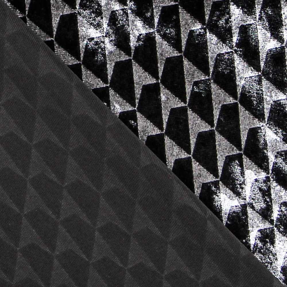 Velours Frappé Jacquard Noir - Ribes y Casals