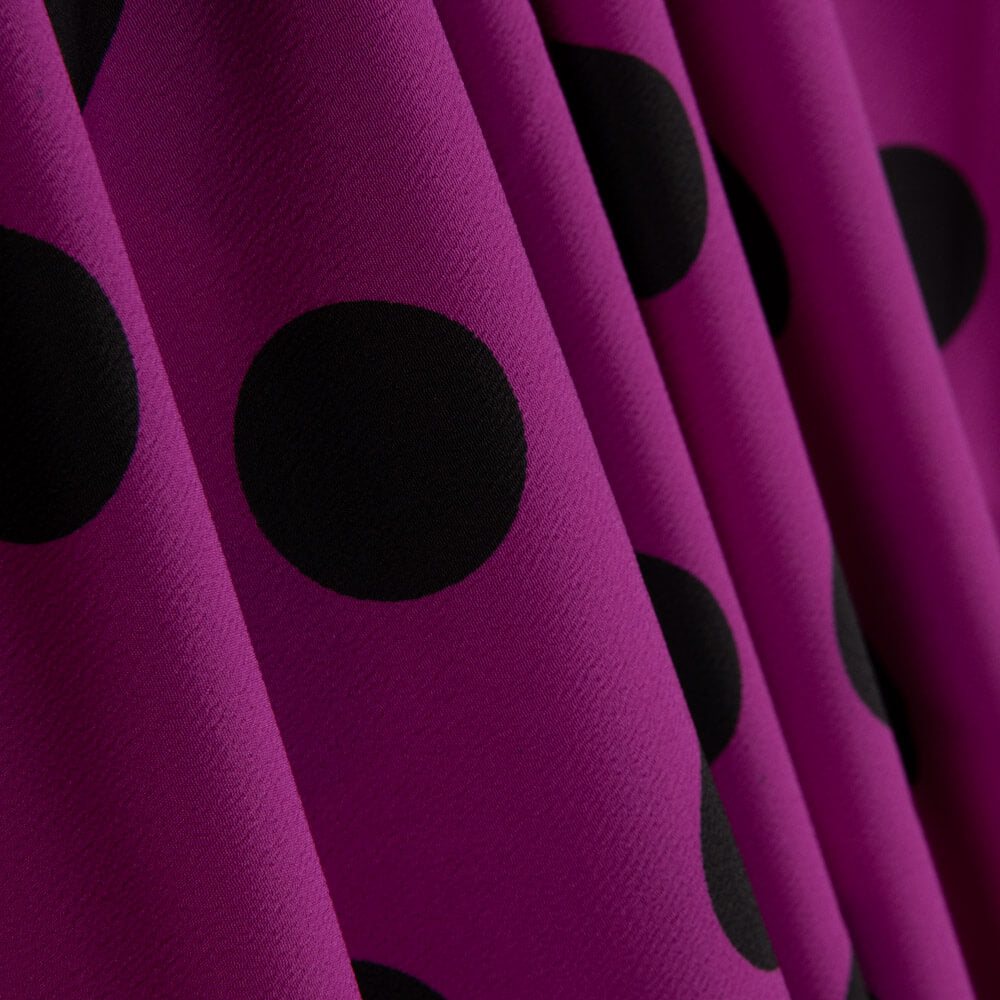 Crêpe à pois 33mm Orchidée - Ribes y Casals