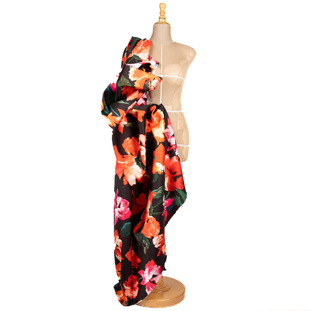 Mikado en polyester imprimé noir - Ribes y Casals