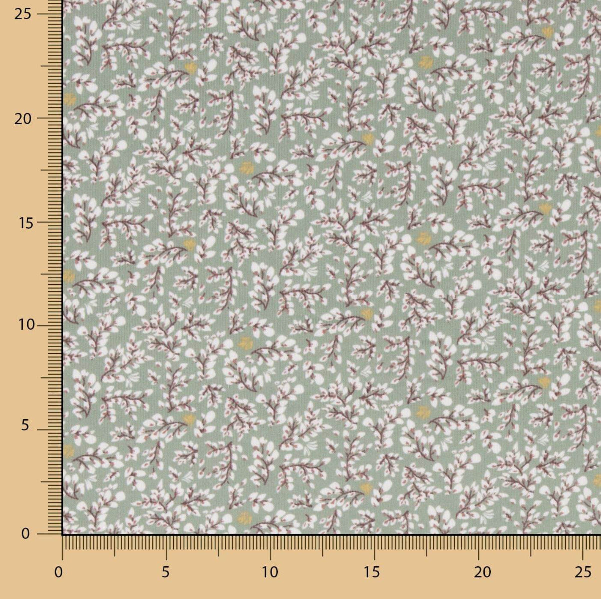 Micro velours côtelé imprimé fleurs d&#39;eau - Ribes y Casals