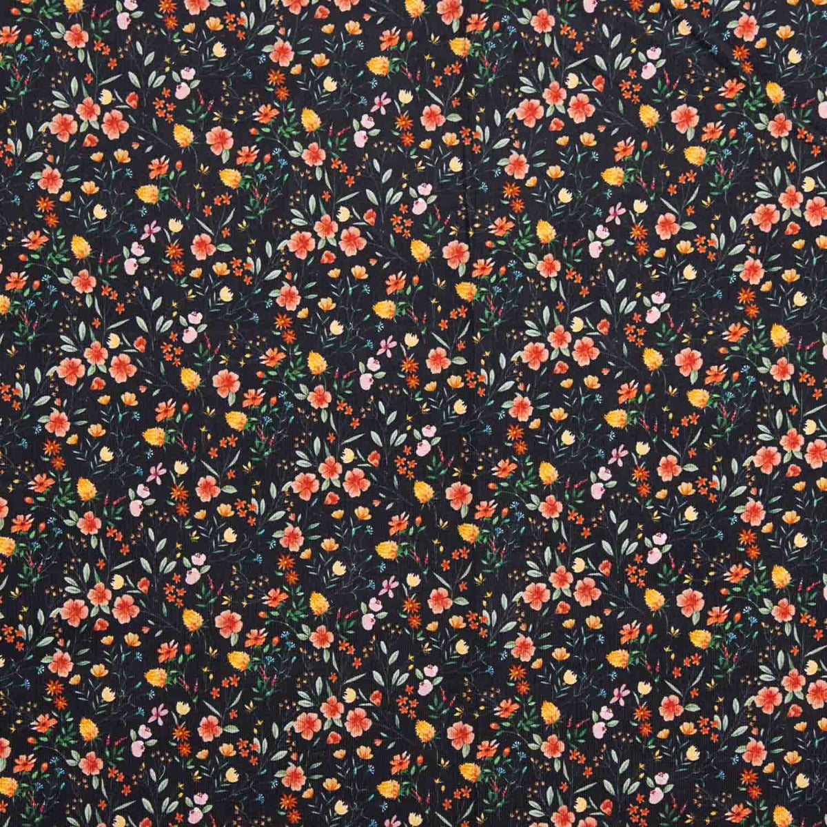 Coton Micropana Fleurs Noir - Ribes y Casals
