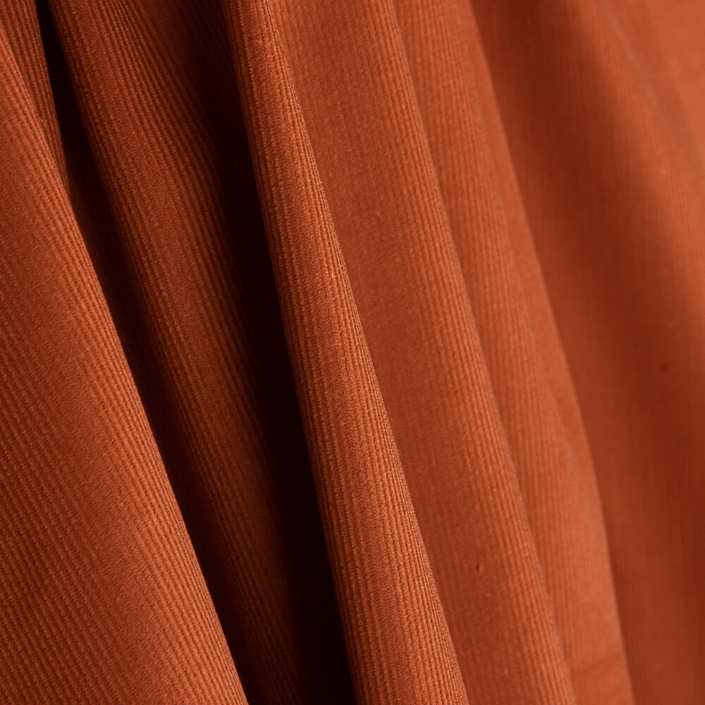 Microcorduroy de coton à carreaux rouges - Ribes y Casals