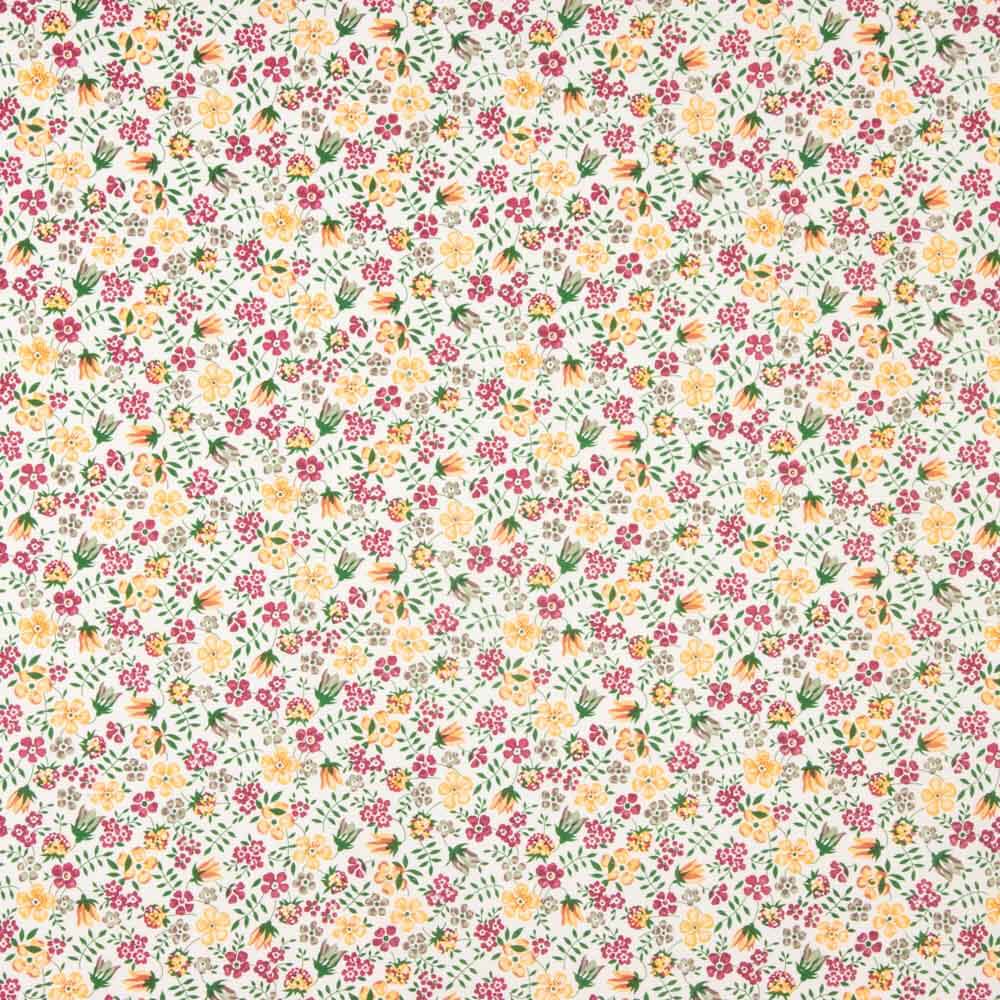 Micro Fleece Flowers White - Ribes y Casals