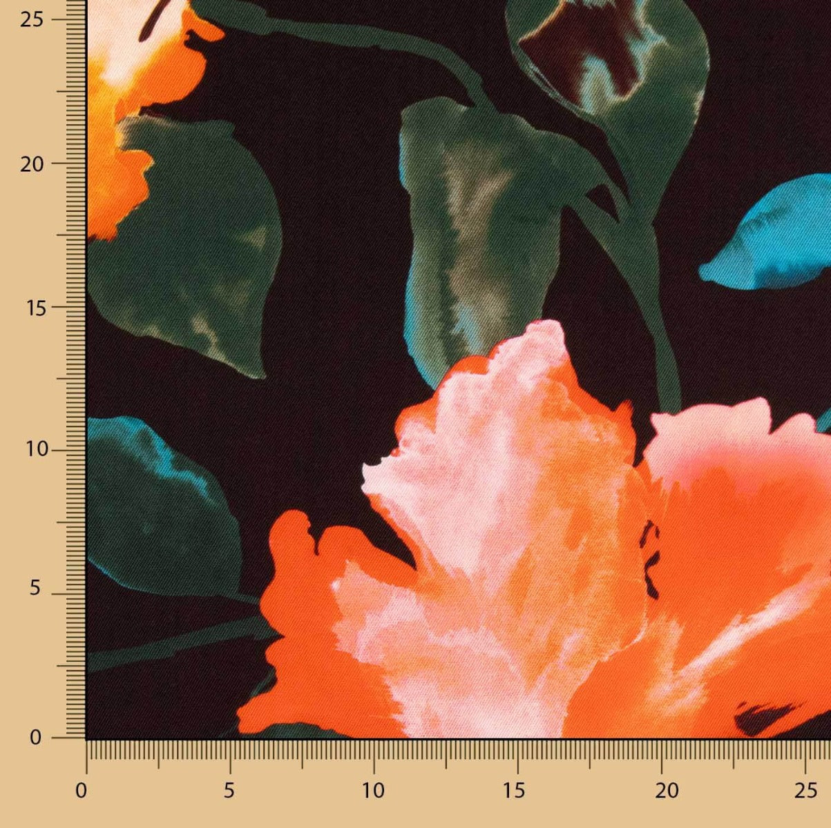 Mikado en polyester imprimé noir - Ribes y Casals