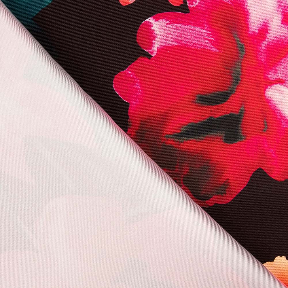 Mikado en polyester imprimé noir - Ribes y Casals