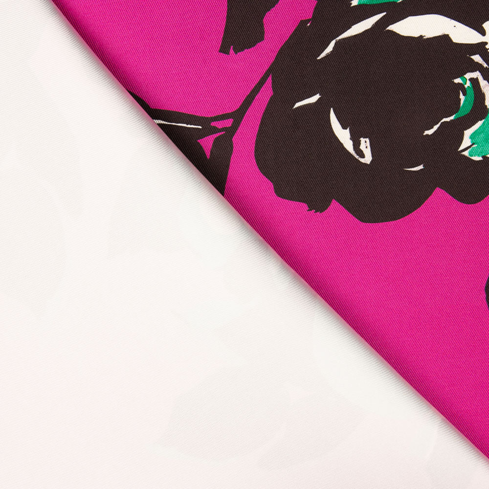 Mikado Polyester Imprimé Fuchsia - Ribes y Casals