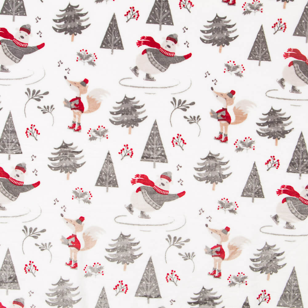 Minky Oursons Neige - Ribes y Casals