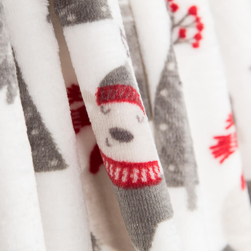 Minky Oursons Neige - Ribes y Casals