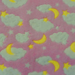 Minky Nuages Fond Rose - Ribes y Casals