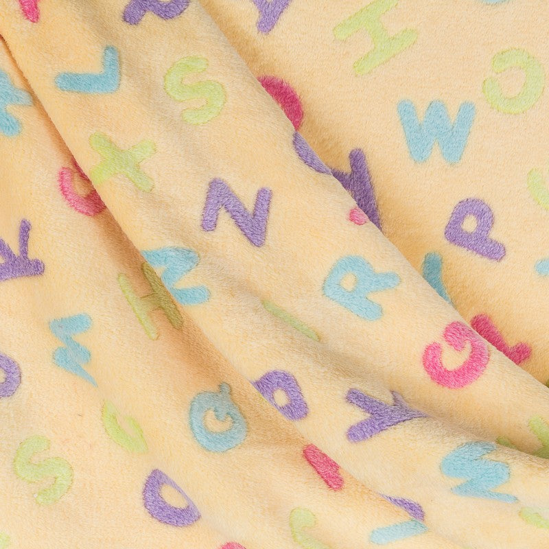 Minky Soupe de Lettres Jaune - Ribes y Casals