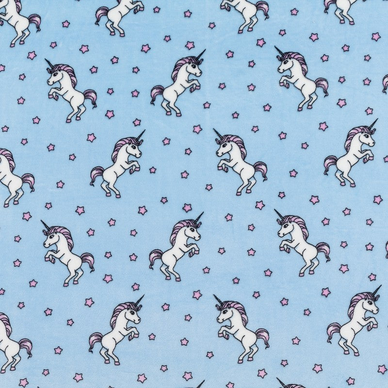 Minky Licorne Bleu - Ribes y Casals
