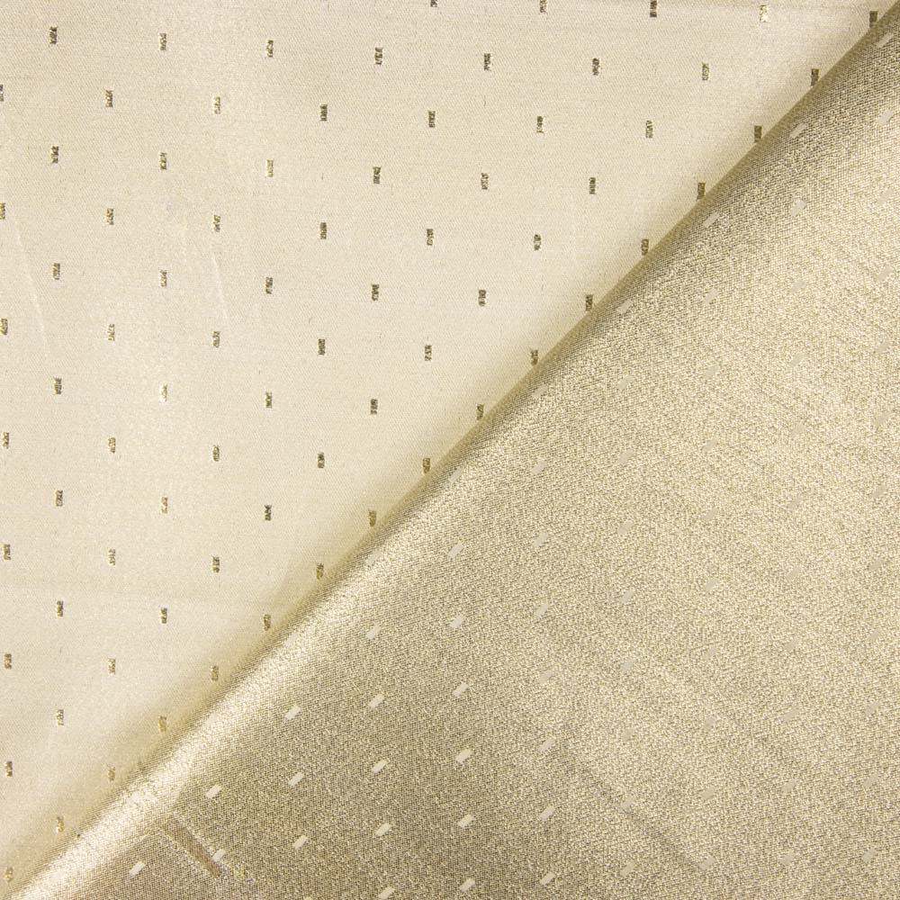 Brocart Plumeti Or Blanc - Ribes y Casals