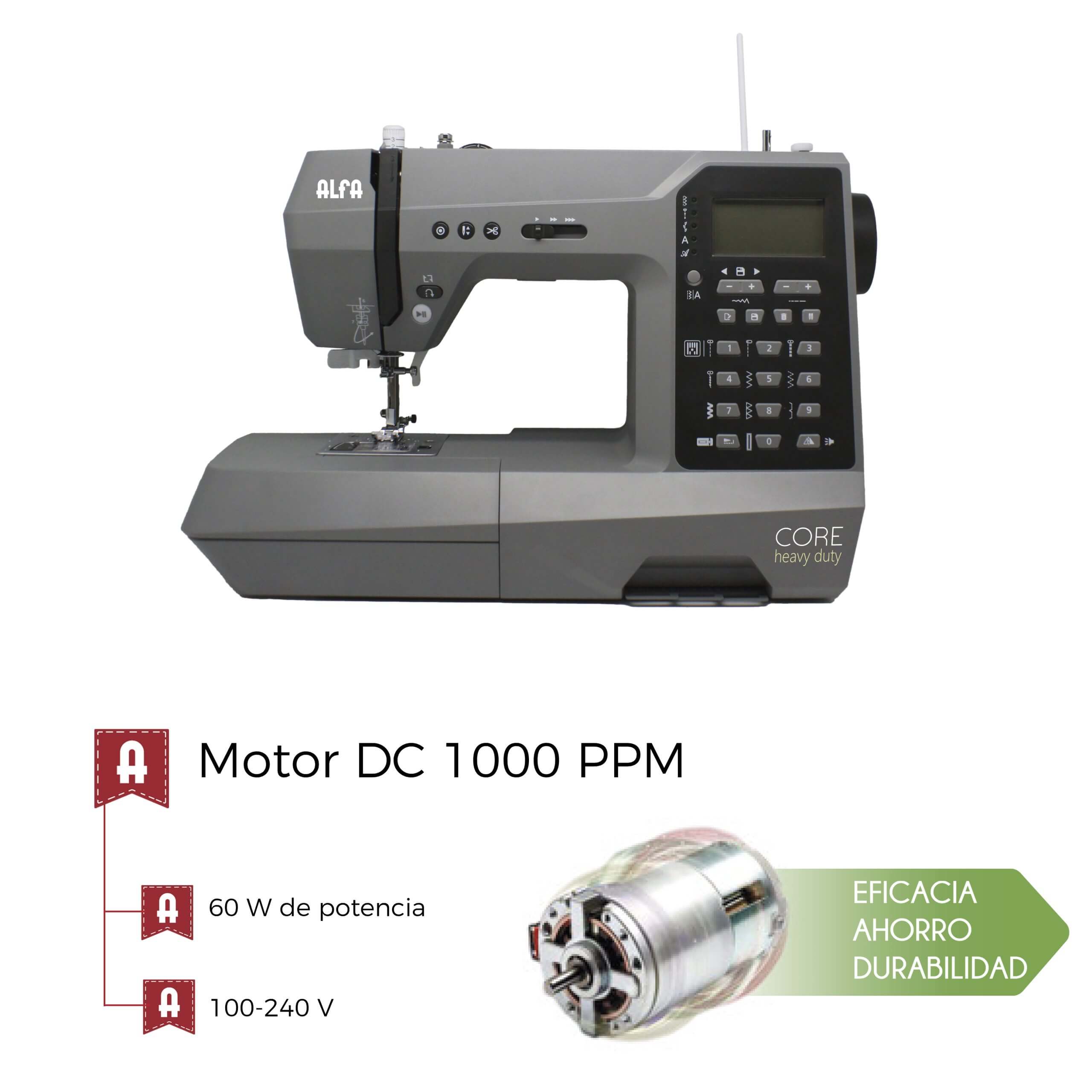 Machine à coudre alfa core heavy-duty - Ribes y Casals