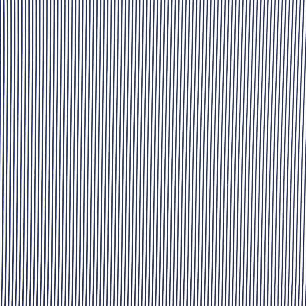 Popeline de coton à rayures bleu marine - Ribes y Casals