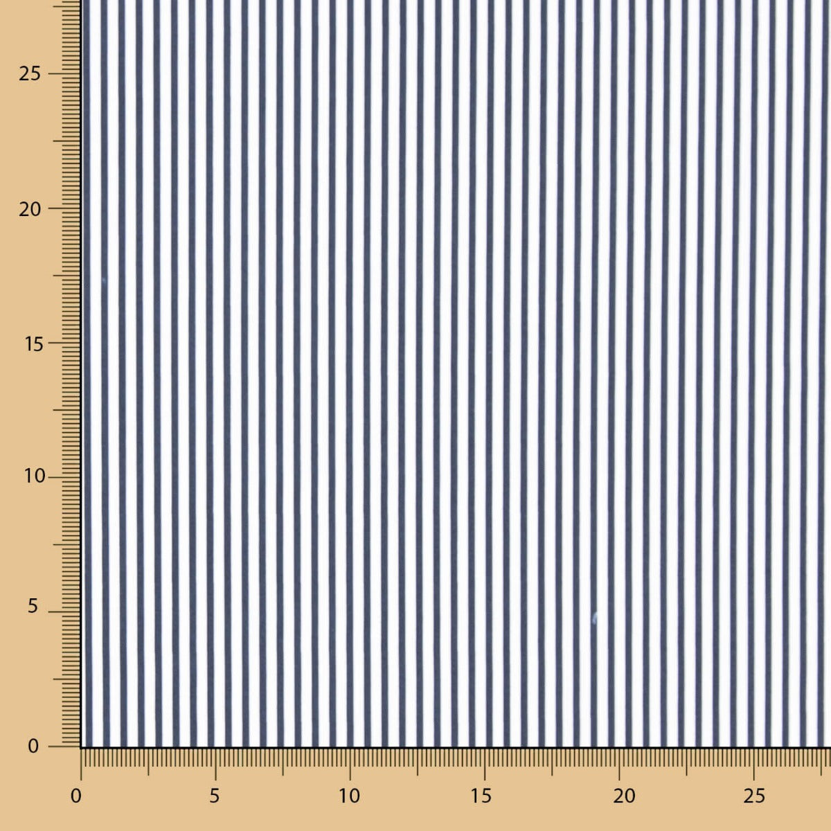 Popeline de coton à rayures bleu marine - Ribes y Casals