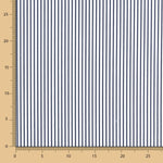 Popeline de coton à rayures bleu marine - Ribes y Casals