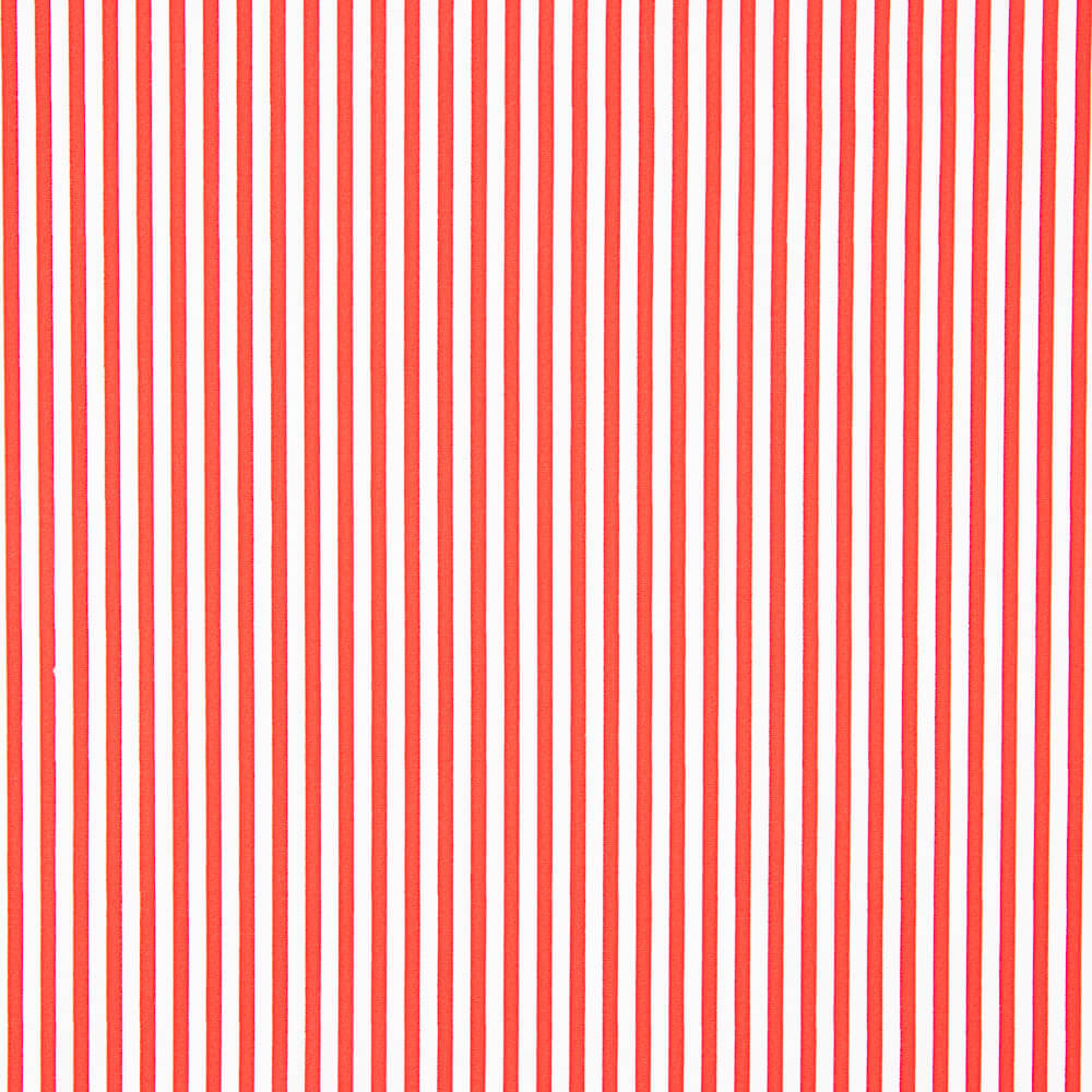 Popeline de coton à rayures rouges - Ribes y Casals