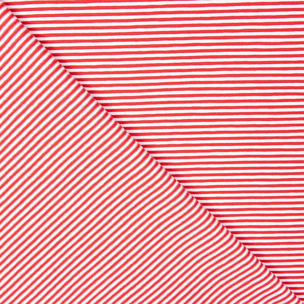 Maille Viscose Mini Rayure Rouge - Ribes y Casals