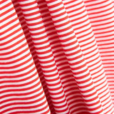 Maille Viscose Mini Rayure Rouge - Ribes y Casals
