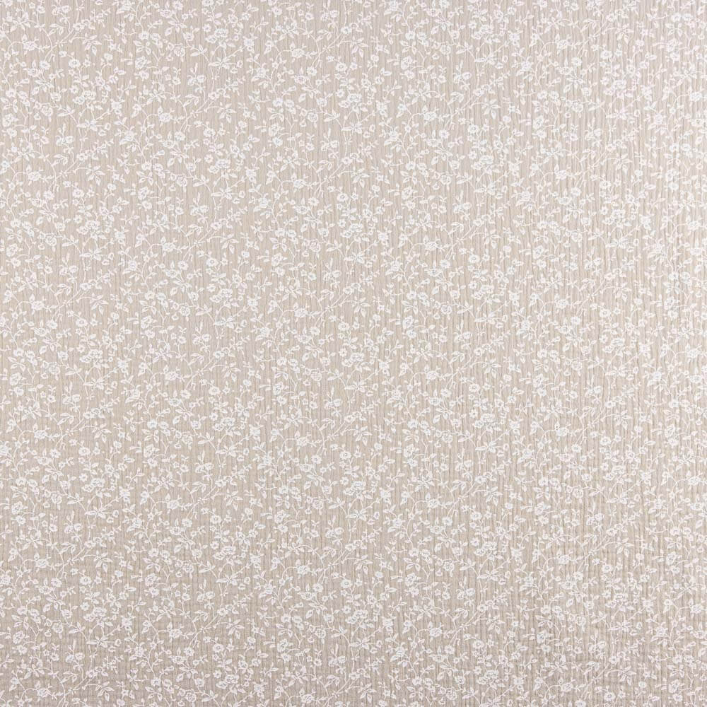 Mousseline de Coton Fleurs Gris - Ribes y Casals