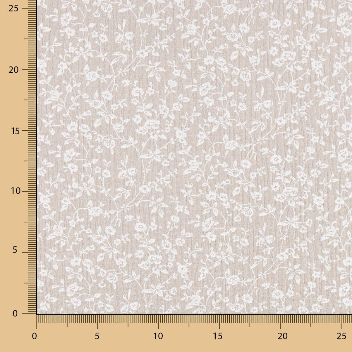 Mousseline de Coton Fleurs Gris - Ribes y Casals