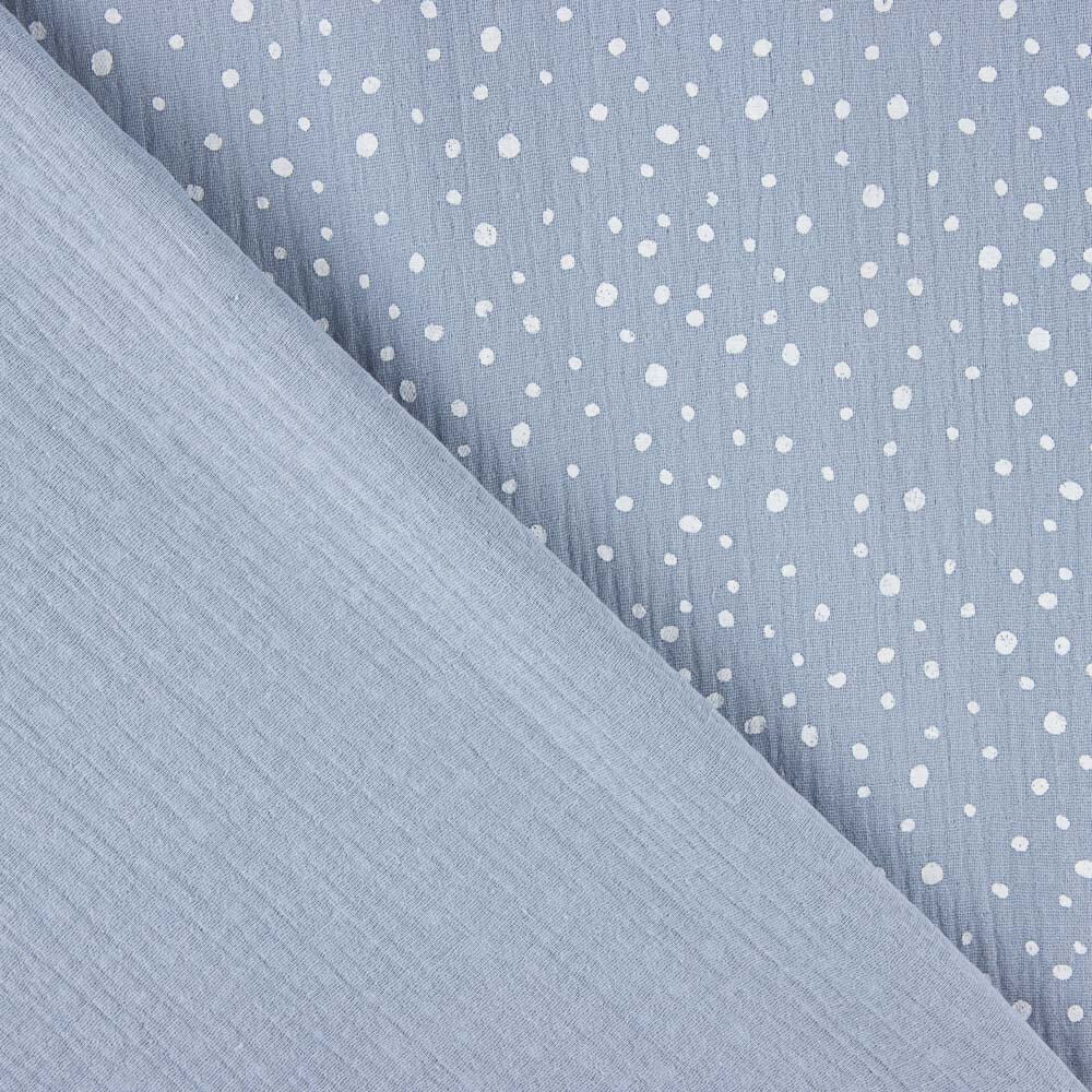 Mousseline Coton Denim Blue Moucheté - Ribes y Casals