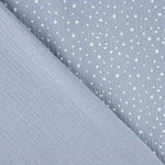 Mousseline Coton Denim Blue Moucheté - Ribes y Casals