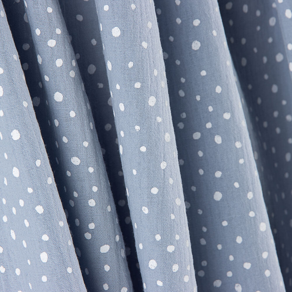 Mousseline Coton Denim Blue Moucheté - Ribes y Casals