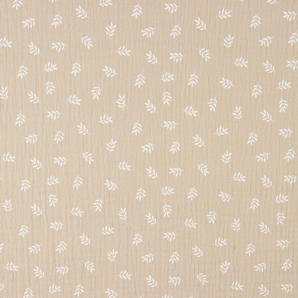 Mousseline Coton Branches Camel - Ribes y Casals