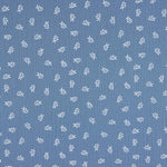 Mousseline Coton Branches Bleu Moyen - Ribes y Casals