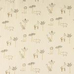 Mousseline à double face Animaux Kids Beige - Ribes y Casals