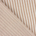 Mousseline double face à rayures caramel-blanc - Ribes y Casals