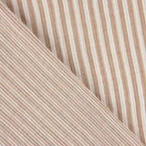Mousseline double face à rayures caramel-blanc - Ribes y Casals