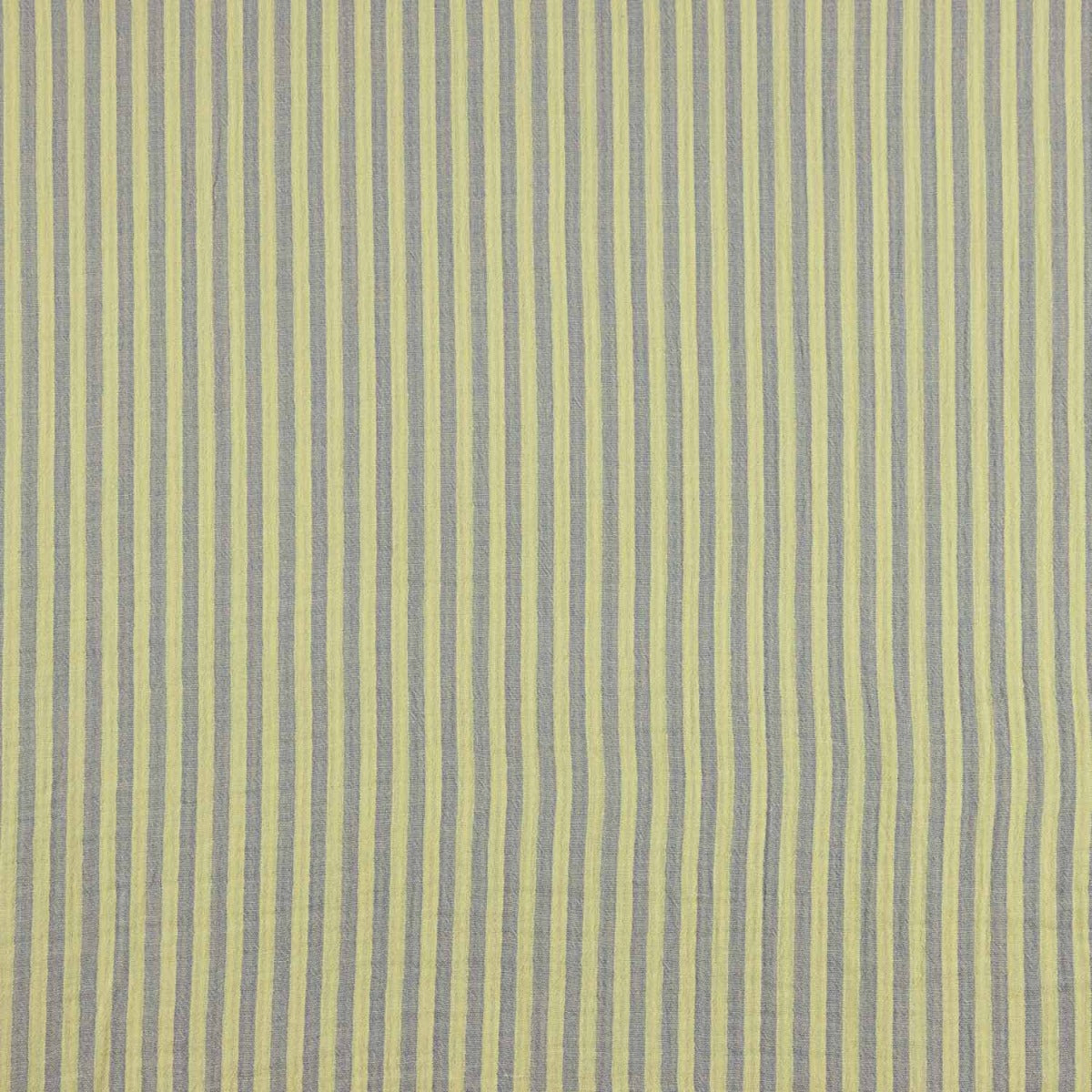 Mousseline rayée à double face Citron-Baltique - Ribes y Casals